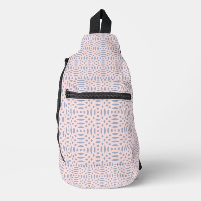 circular shapes seamless pattern sling bag (Front)