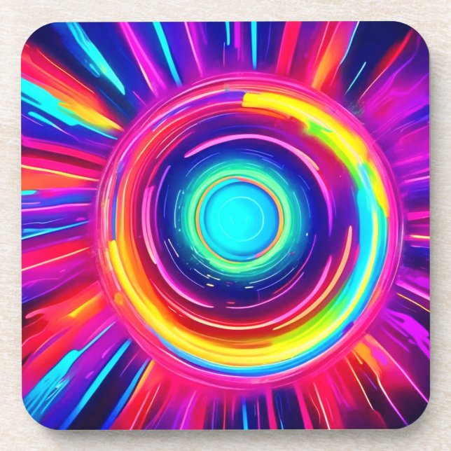 Circular Spectrum: A Vibrant Exploration of Colour Coaster (Front)