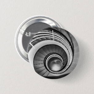 Circular Stairway BW 2 Inch Round Button