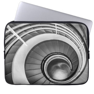 Circular Stairway BW Laptop Sleeve
