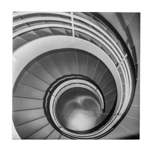 Circular Stairway BW Tile