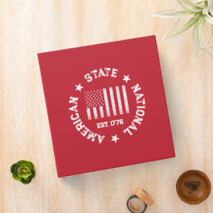 Circular Stamp American State National Est 1776 Binder