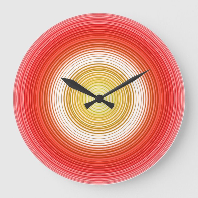 Circular Tomato Colors Large Clock (Front)
