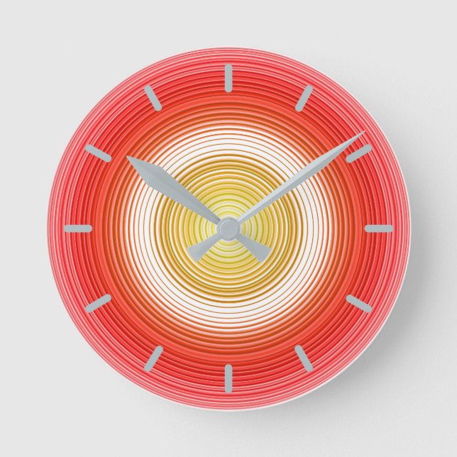 Circular Tomato Colours Round Clock (Front)