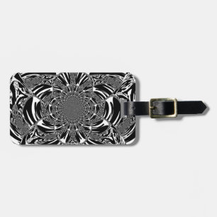 Circular Zebra Kaleidoscope Art Print Luggage Tag