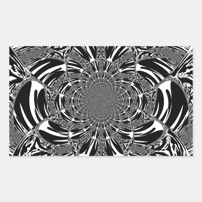 Circular Zebra Kaleidoscope Art Print Sticker (Front)