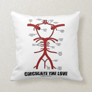 Circulate The Love (Circle Of Willis) Throw Pillow