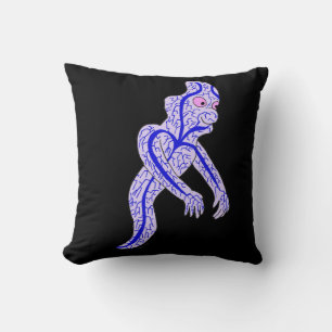 Circulatory ghost throw pillow