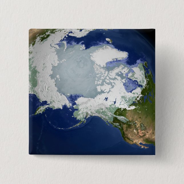 Circum-Arctic permafrost 2 Inch Square Button (Front)