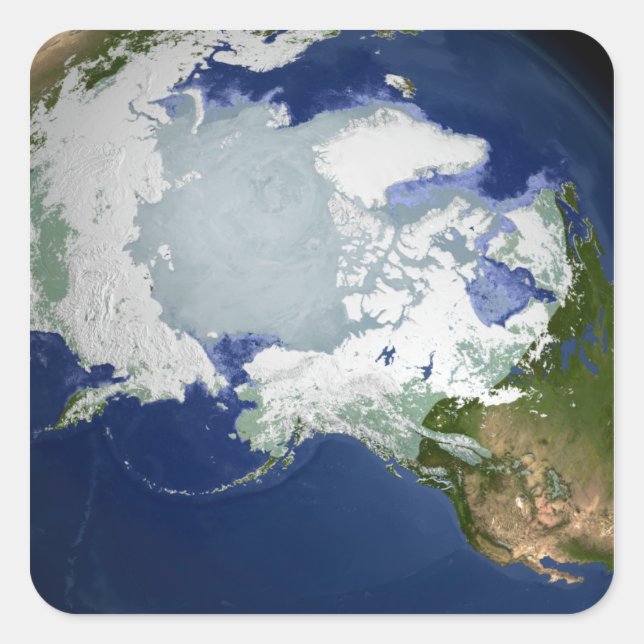 Circum-Arctic permafrost Square Sticker (Front)