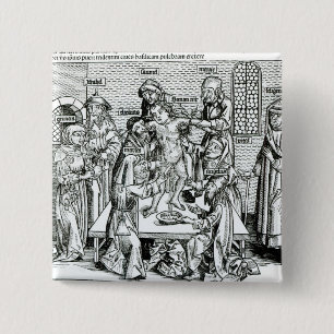Circumcision, from 'Liber Chronicarum' 2 Inch Square Button