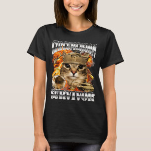 Circumcision Survivor Cat Meme Bootleg Funny T-Shirt