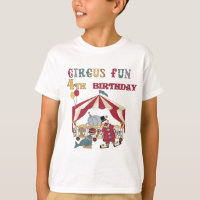 Circus 4th Birthday Tshirts and Gifts