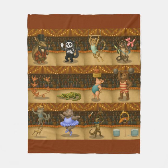 Circus acts fleece blanket (Front)