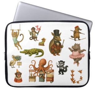 Circus acts laptop sleeve
