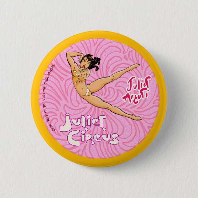Circus Aerialist 2 Inch Round Button (Front)