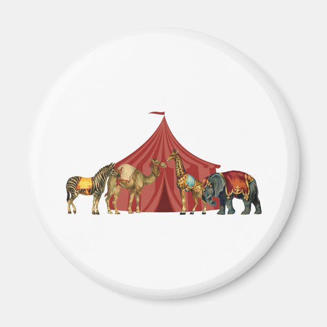 Circus Animals And Tent Magnet (Front)