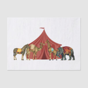 Circus Animals And Tent Tissue Paper