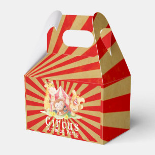 Circus Animals Birthday Party Favor Box