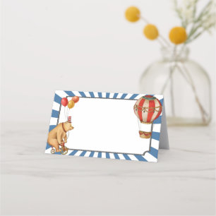 circus animals carnival place cards for buffet