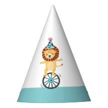 Circus Animals Kids Birthday Party Hat