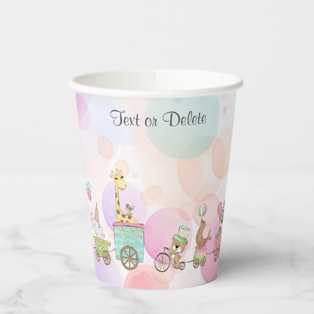 Circus Animals Paper Cups (Left)