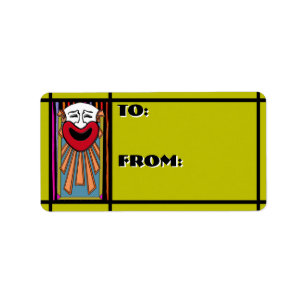 Circus Arts - Happy Clown (To-From Tags) Label