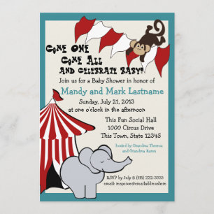 Circus Baby Shower Invitation