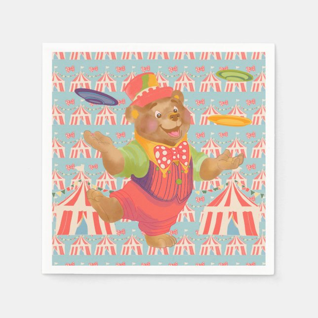 Circus Bear Napkin (Front)