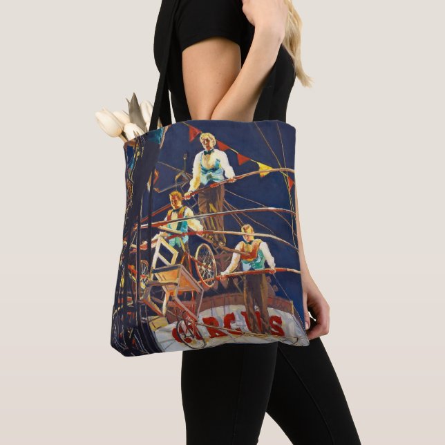 Circus Big Top Carnival Tote Bag (Close Up)