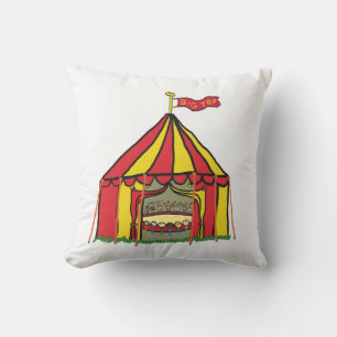 Circus Big Top Tent Throw Pillow