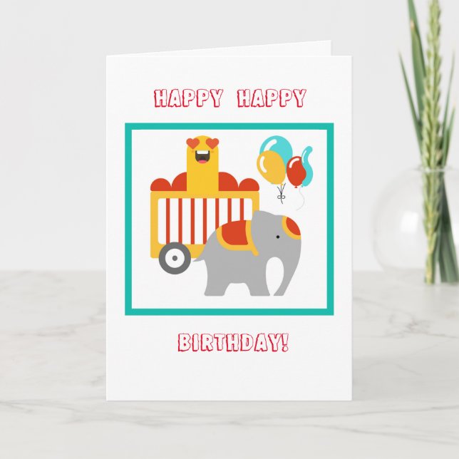 Circus Birthday Card (Front)