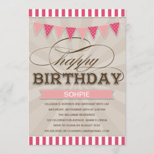 CIRCUS BIRTHDAY   CHILDREN'S BIRTHDAY INVITATIONS