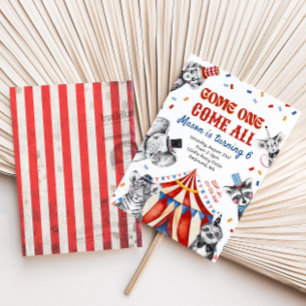 Circus Birthday Invitation Carnival Invitation