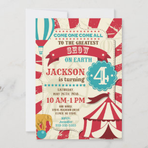 Circus Birthday Invitation / Carnival Invite /Show