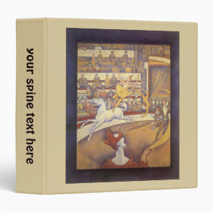 Circus by Georges Seurat, Vintage Pointillism Art Binder
