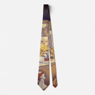 Circus by Georges Seurat, Vintage Pointillism Art Tie