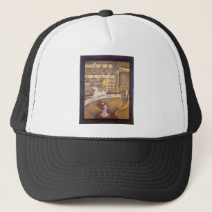 Circus by Georges Seurat, Vintage Pointillism Art Trucker Hat