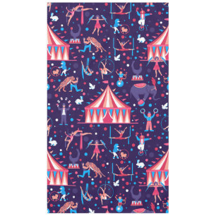circus carnival acrobat trapeze whimsical tablecloth