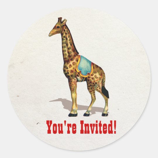 Circus Carnival Animals Giraffe Stickers