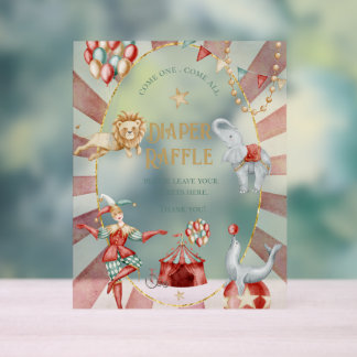 Circus Carnival Baby Shower Diaper Raffle