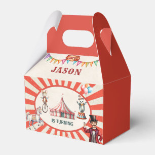 Circus Carnival Birthday Favor Box