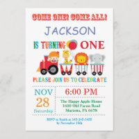 Circus Carnival Birthday Party Invitation
