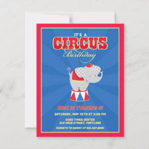 Circus Carnival Birthday Party Invitation