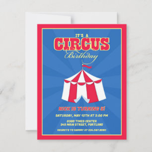 Circus Carnival Birthday Party Invitation