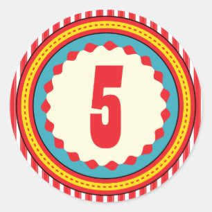 Circus Carnival Birthday Party  Sticker