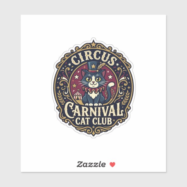 Circus Carnival Cat Cat Dad Gift Idea - Circus Car (Sheet)