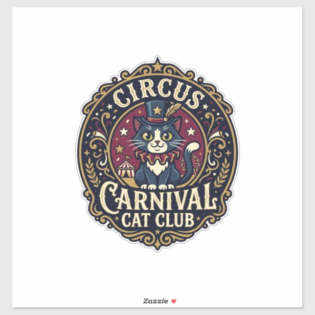 Circus Carnival Cat Cat Dad Gift Idea - Circus Car (Sheet)