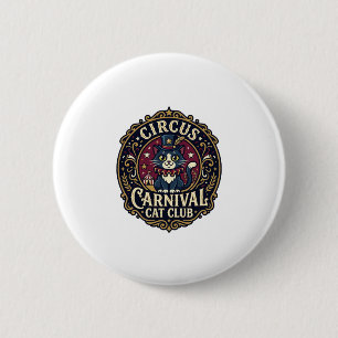 Circus Carnival Cat Cat Dad Gift Idea - Circus Car 2 Inch Round Button