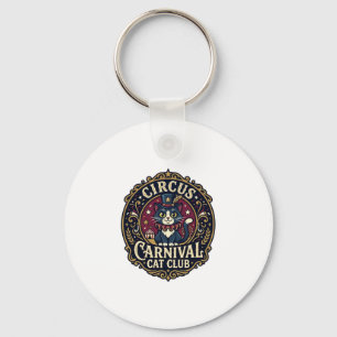 Circus Carnival Cat Cat Dad Gift Idea - Circus Car Keychain